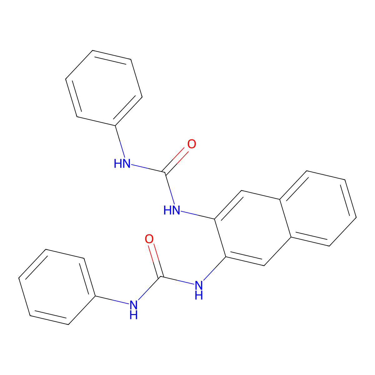 1-Phenyl-3-[3-(phenylcarbamoylamino)naphthalen-2-yl]urea molecular structure, CAS 413613-92-0