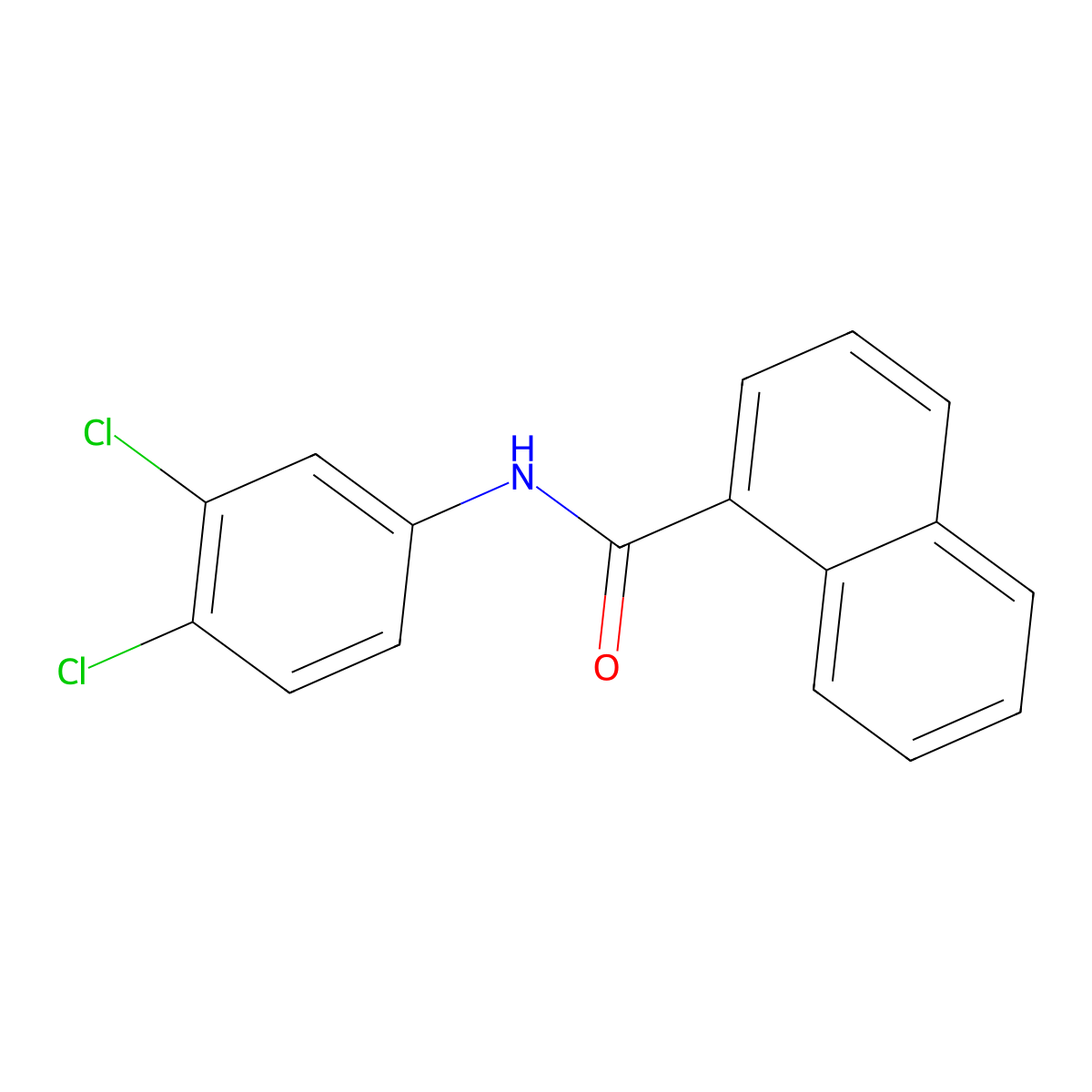 N-(3,4-Dichlorophenyl)-1-naphthamide molecular structure, CAS 413614-00-3