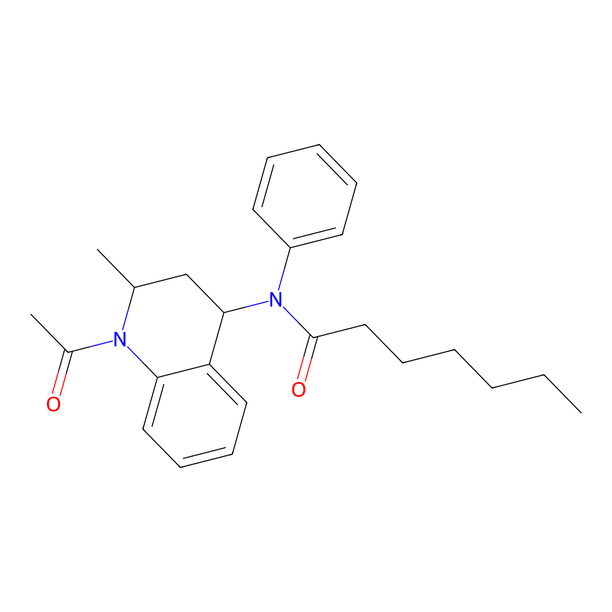 N-(1-acetyl-2-methyl-3,4-dihydro-2H-quinolin-4-yl)-N-phenylheptanamide molecular structure, CAS 413616-20-3