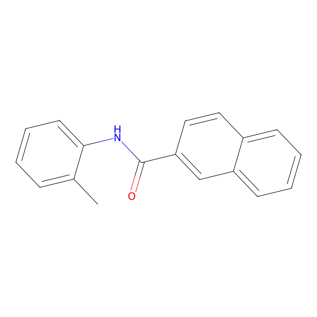 N-(2-methylphenyl)naphthalene-2-carboxamide molecular structure, CAS 413616-81-6