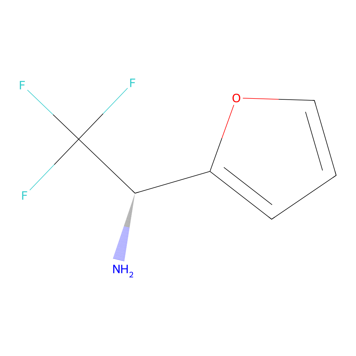 (S)-2,2,2-Trifluoro-1-furan-2-YL-ethylamine molecular structure, CAS 413621-62-2