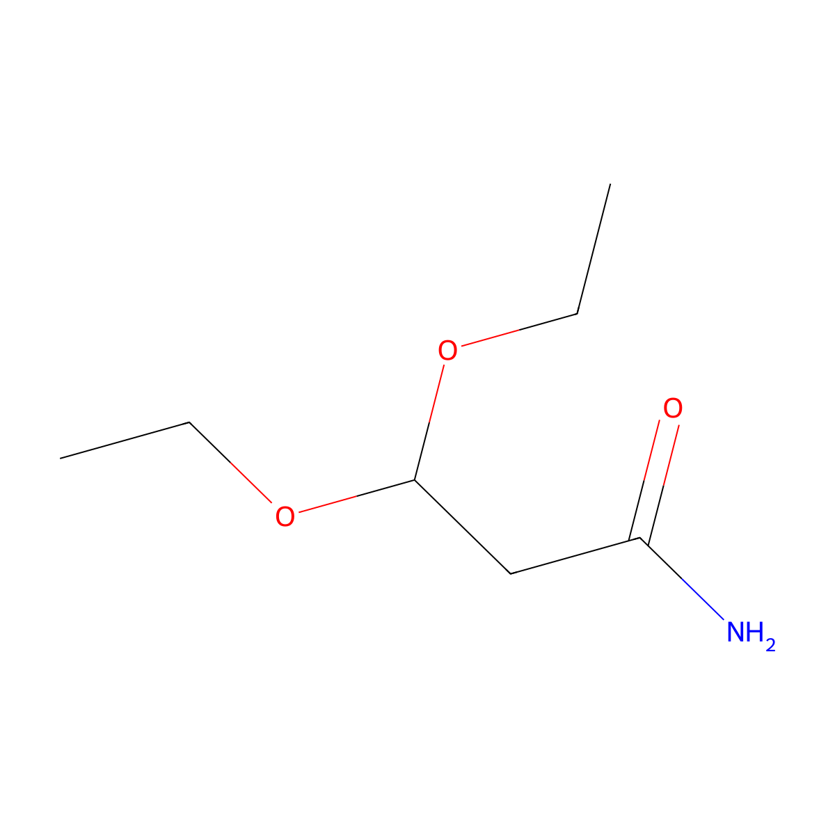 3,3-Diethoxypropanamide molecular structure, CAS 41365-74-6