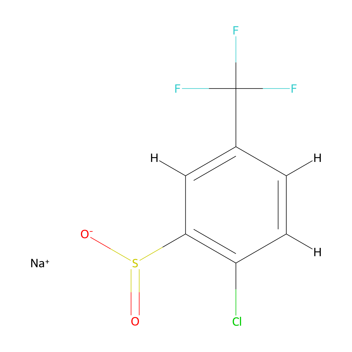 Sodium 2-chloro-5-(trifluoromethyl)benzene-1-sulfinate molecular structure, CAS 41368-69-8