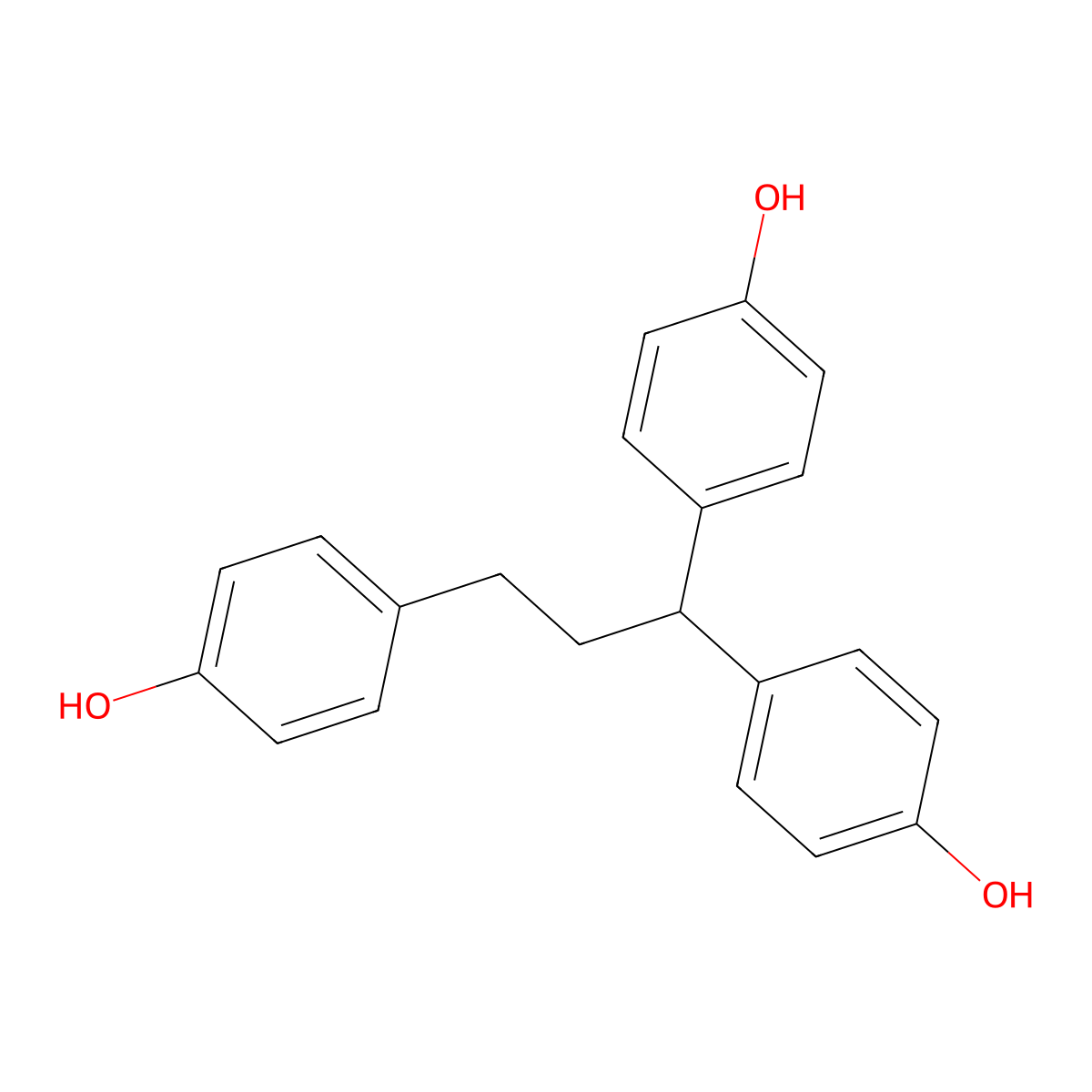 p,p',p''-(1-Propanyl-3-ylidene)triphenol molecular structure, CAS 4137-11-5