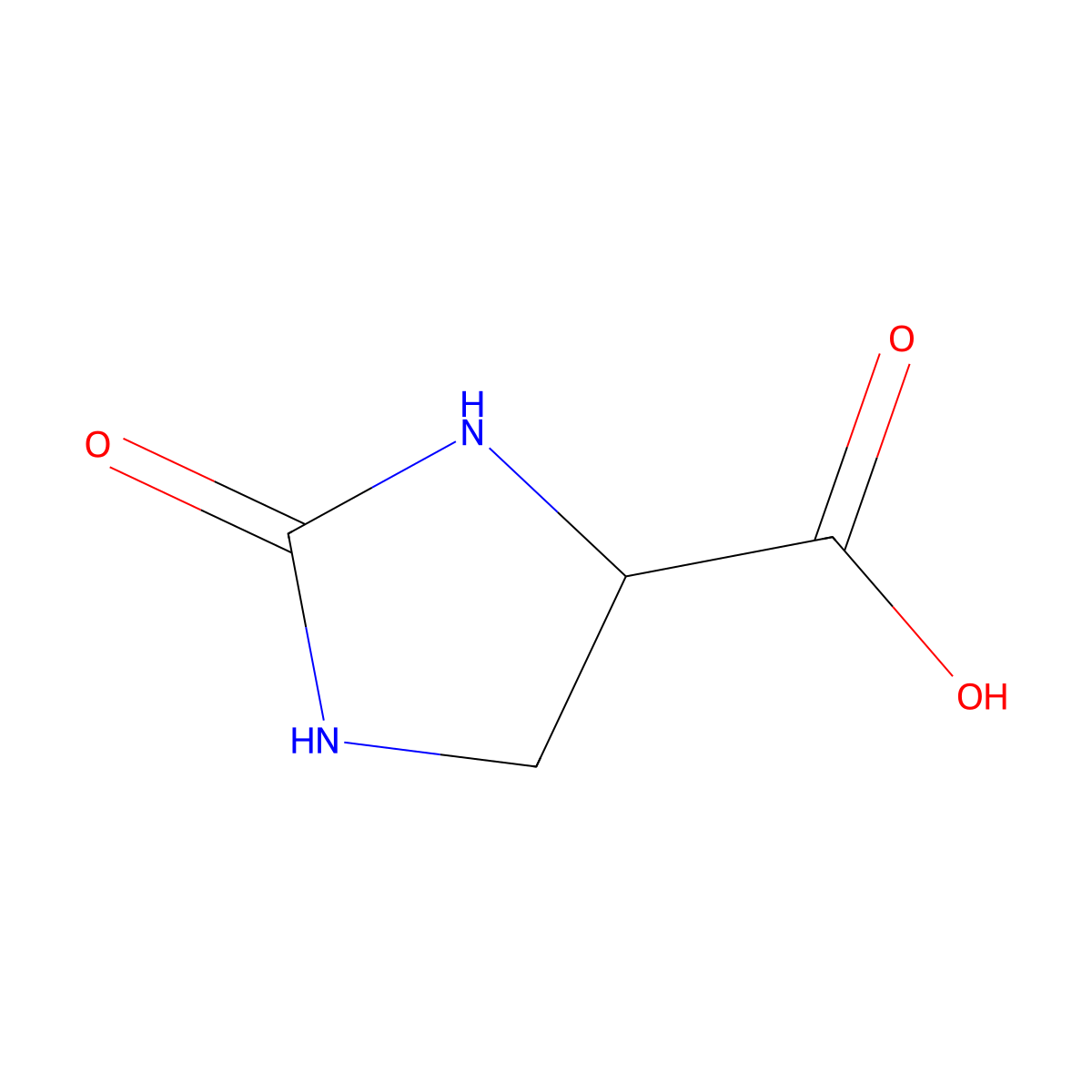 2-Imidazolidine-4-carboxylic acid molecular structure, CAS 41371-53-3