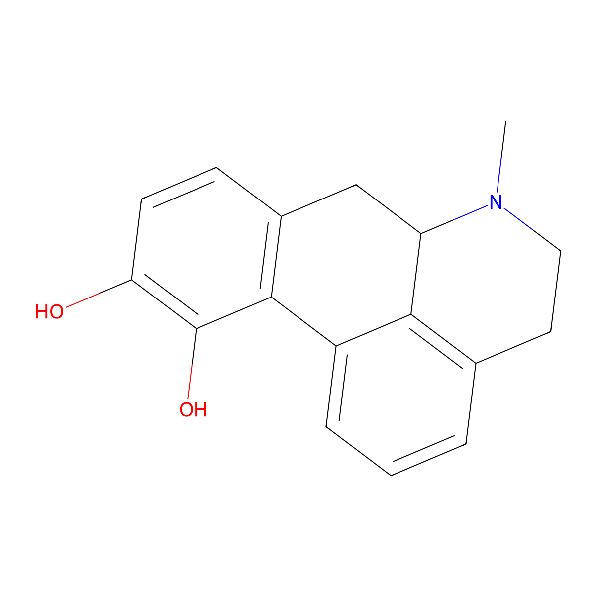 (+-)-Apomorphine molecular structure, CAS 41372-20-7
