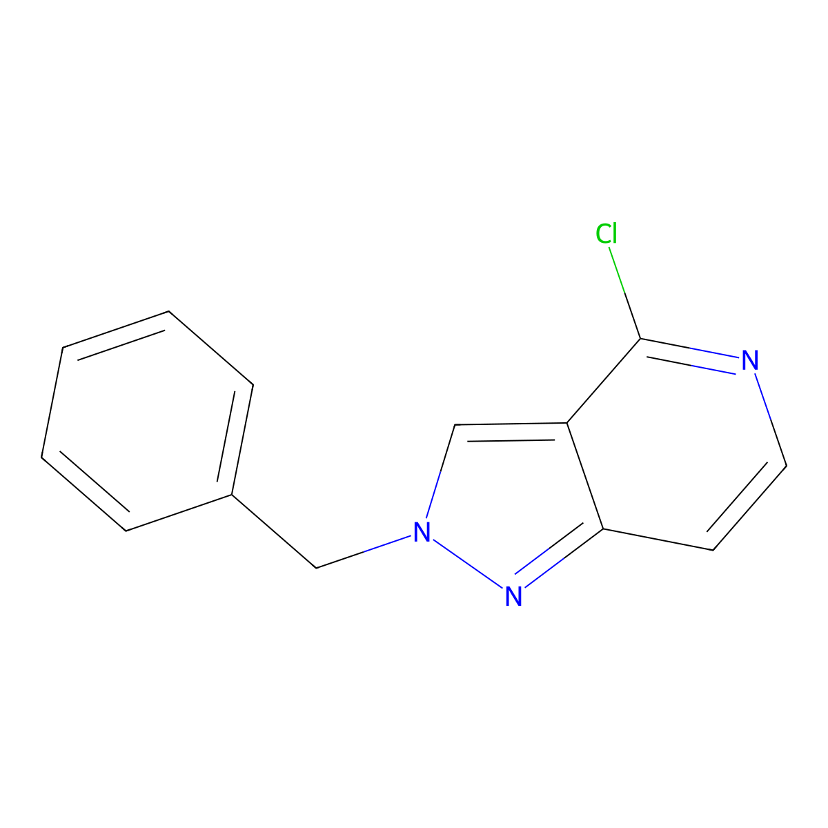 2-benzyl-4-Chloro-2H-pyrazolo[4,3-c]pyridine molecular structure, CAS 41372-95-6