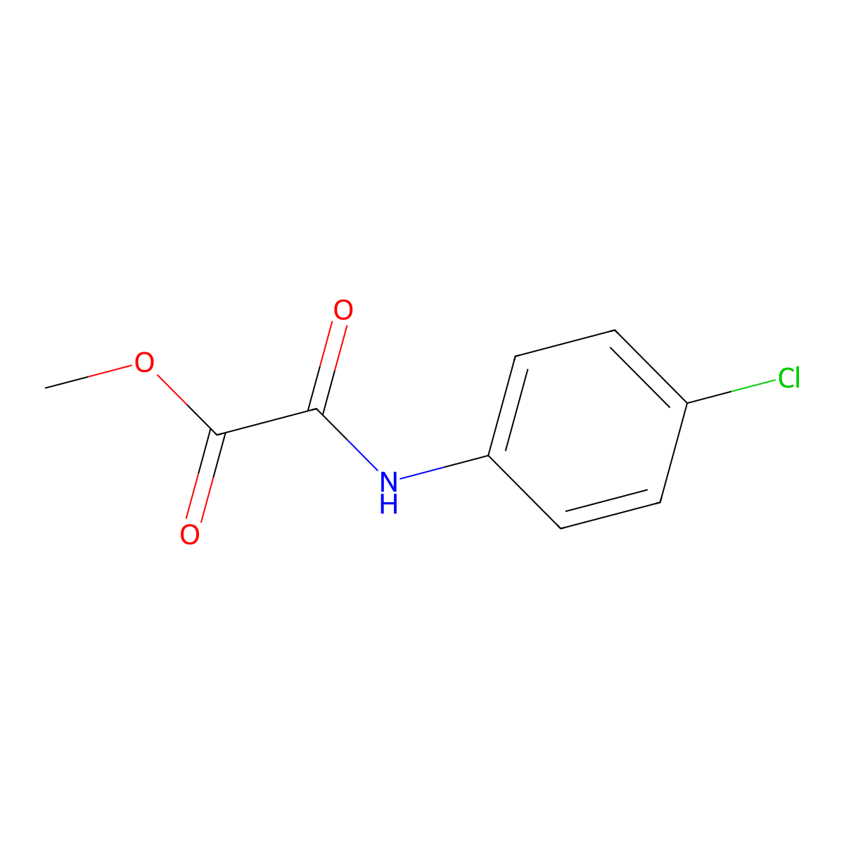 Methyl 2-(4-chloroanilino)-2-oxoacetate molecular structure, CAS 41374-66-7