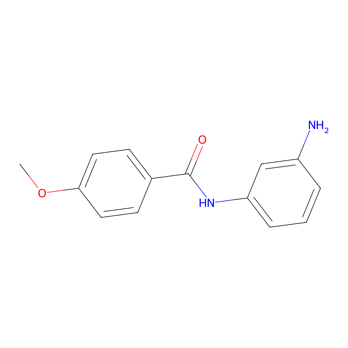 N-(3-Aminophenyl)-4-methoxybenzamide molecular structure, CAS 41378-23-8