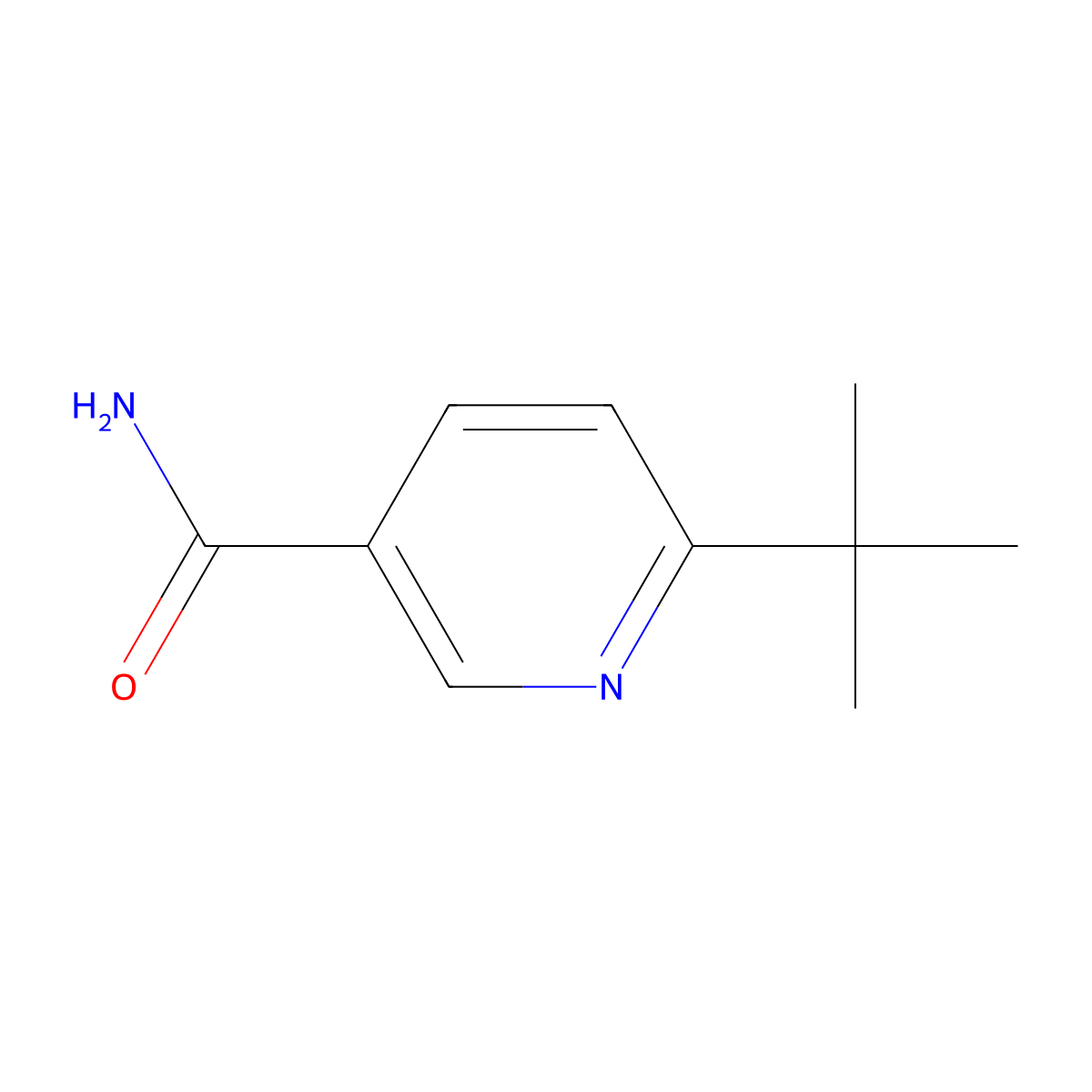 6-Tert-butylnicotinamide molecular structure, CAS 4138-22-1