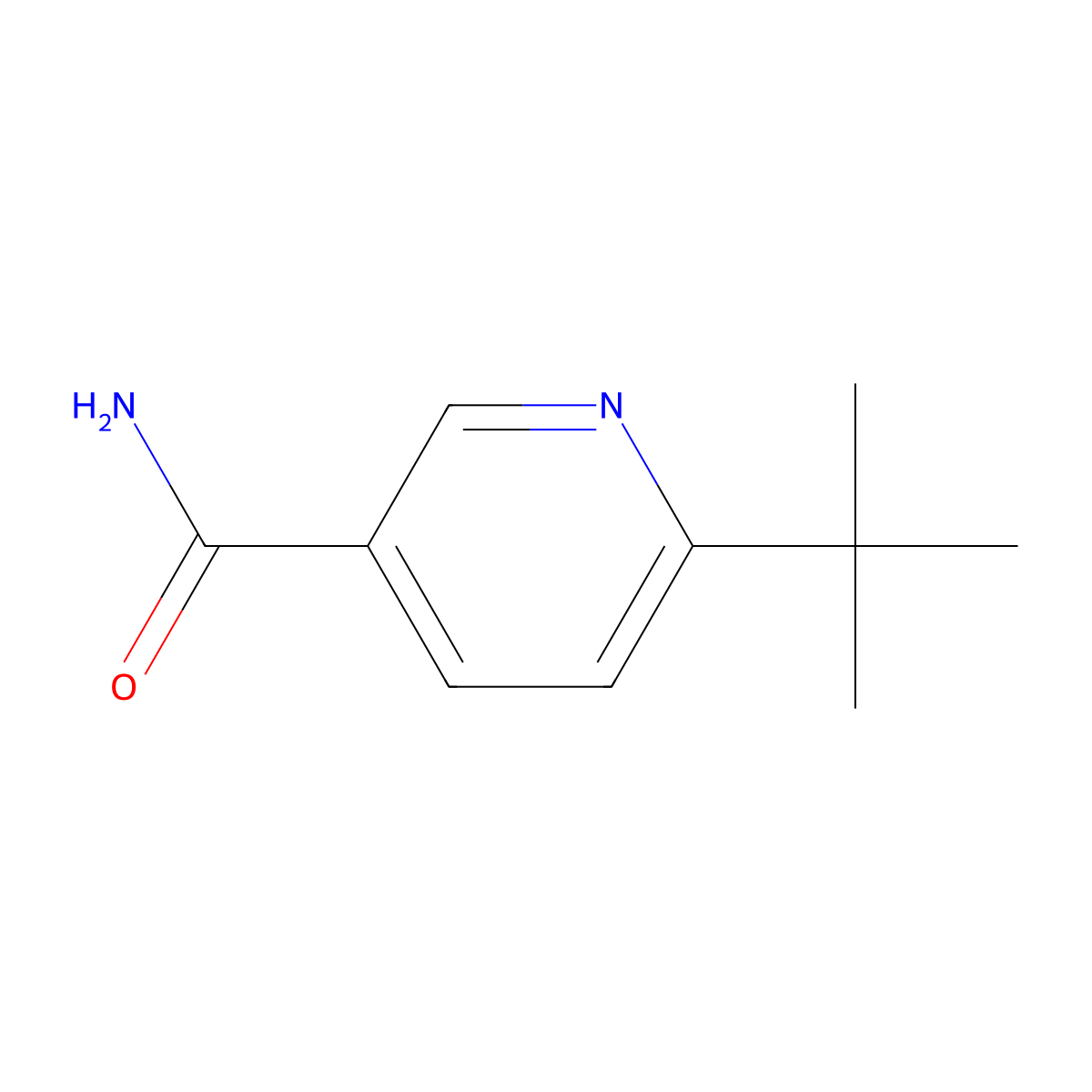 6-Tert-butylnicotinamide molecular structure, CAS 4138-22-1