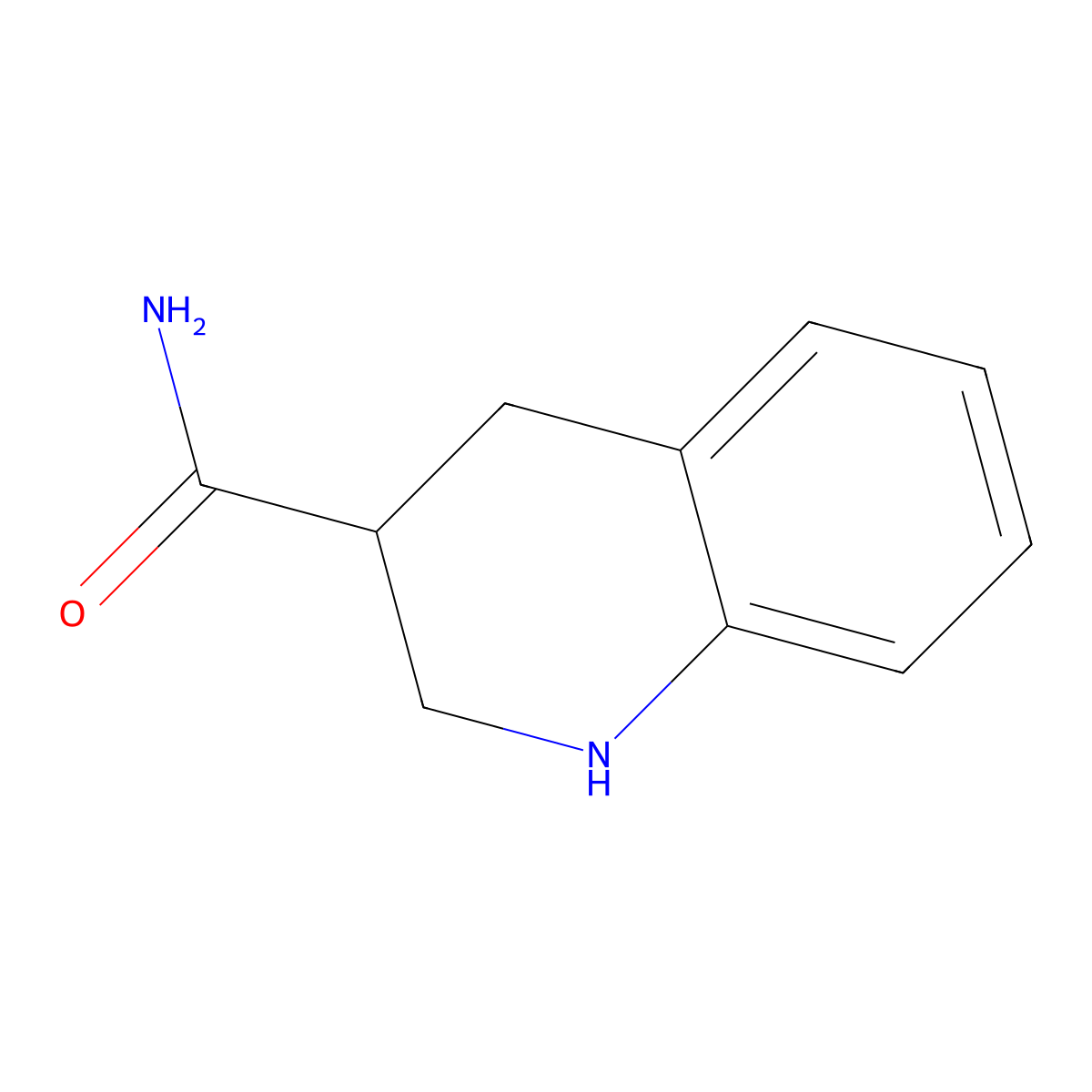 3-Quinolinecarboxamide, 1,2,3,4-tetrahydro- molecular structure, CAS 4138-23-2