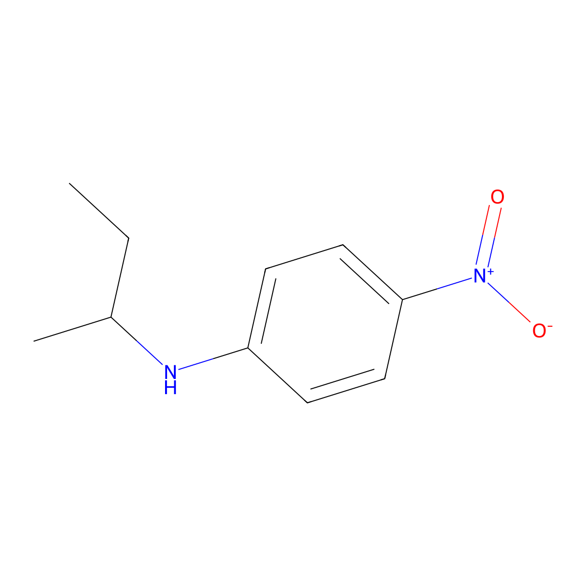 N-(Butan-2-yl)-4-nitroaniline molecular structure, CAS 4138-37-8