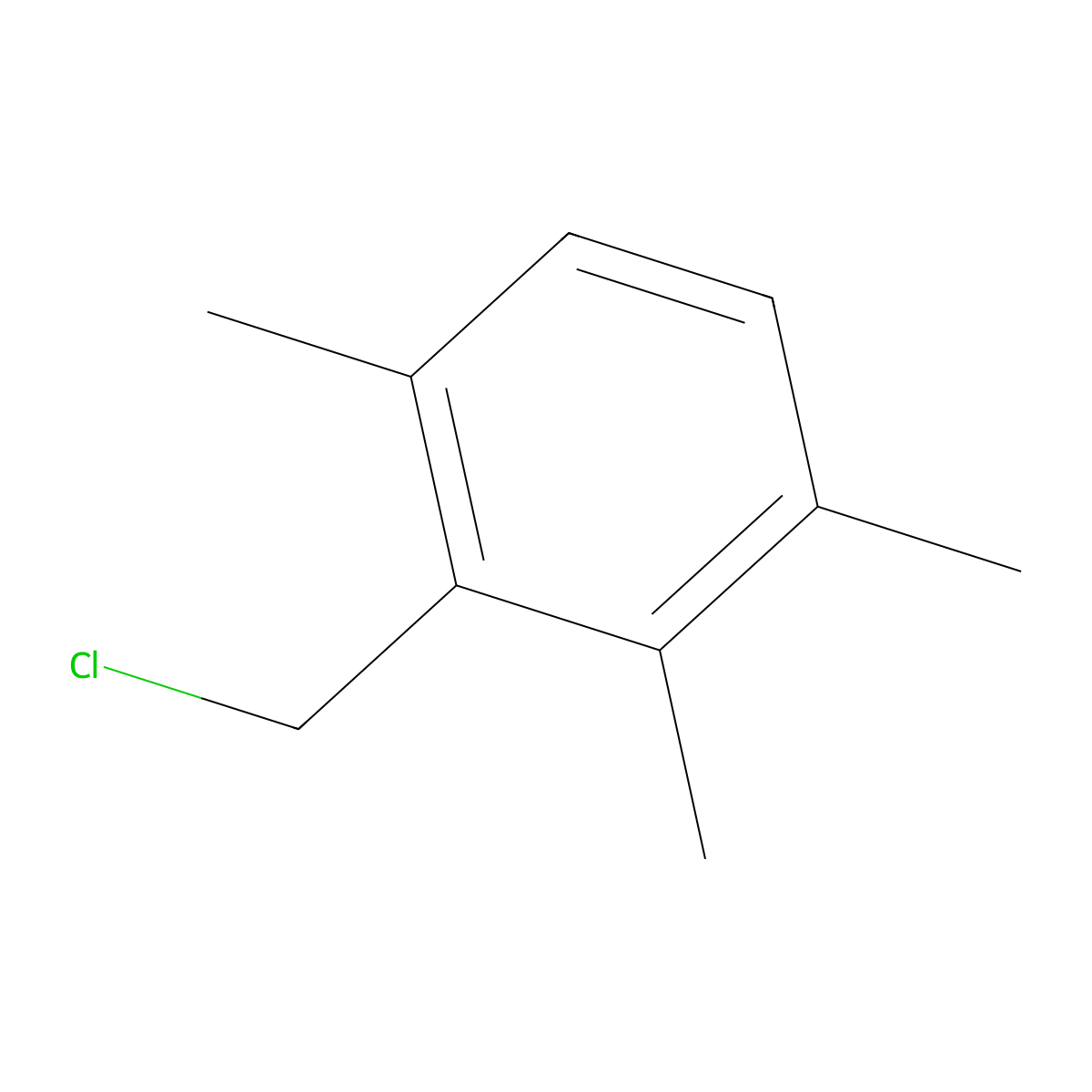 Chloromethylpseudocumene molecular structure, CAS 41380-66-9