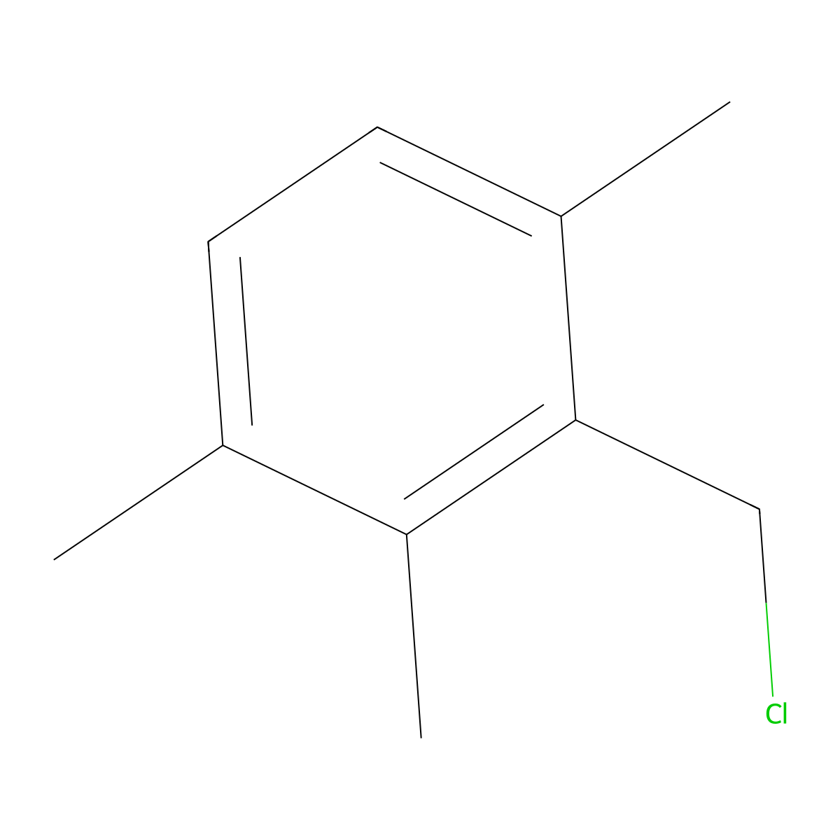 Chloromethylpseudocumene molecular structure, CAS 41380-66-9