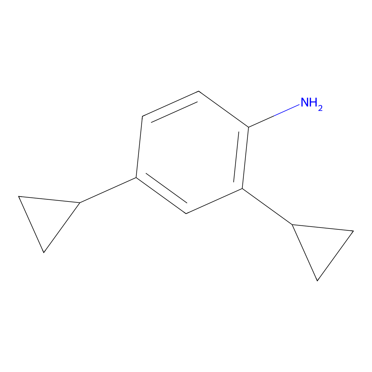 2,4-Dicyclopropylaniline molecular structure, CAS 41381-21-9