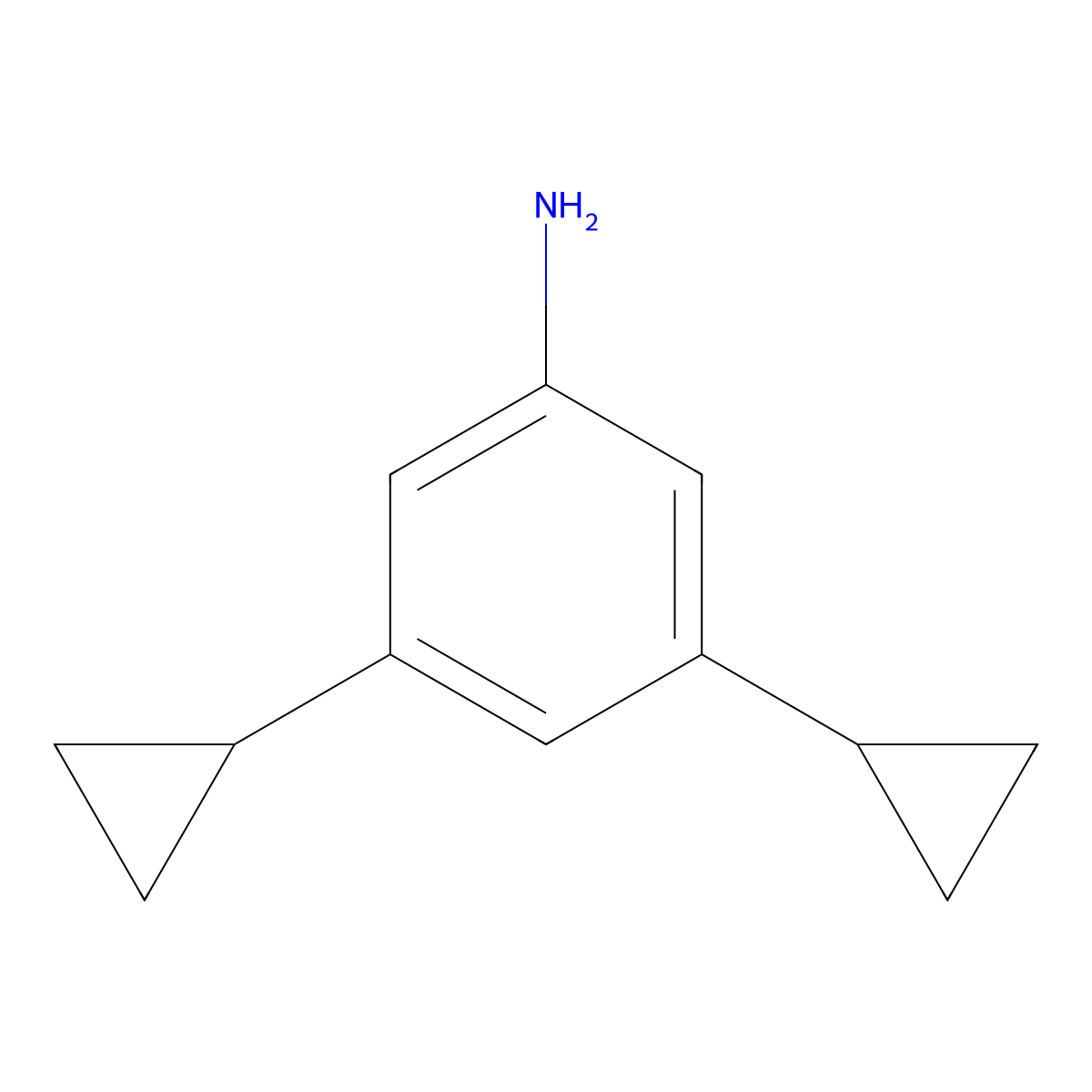 3,5-Dicyclopropylaniline molecular structure, CAS 41381-24-2