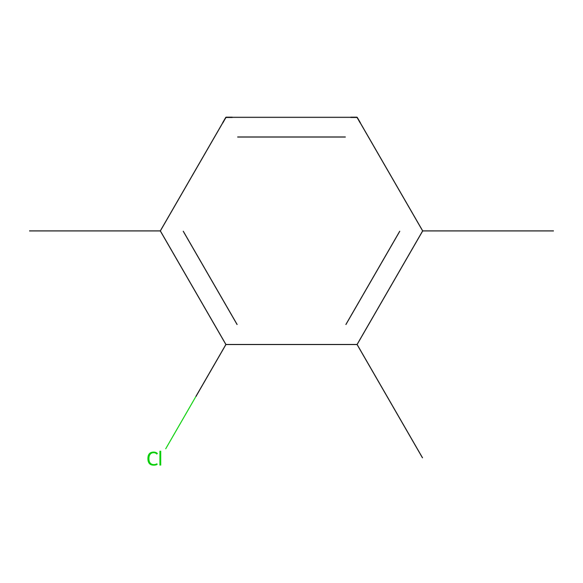 Benzene, 3-chloro-1,2,4-trimethyl molecular structure, CAS 41381-35-5
