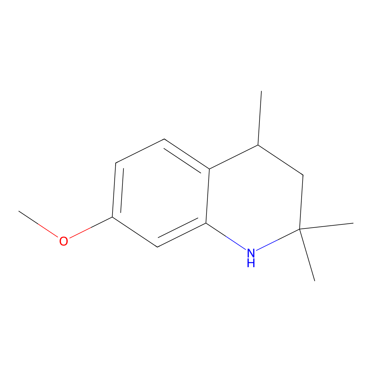 7-Methoxy-2,2,4-trimethyl-1,2,3,4-tetrahydroquinoline molecular structure, CAS 41381-73-1