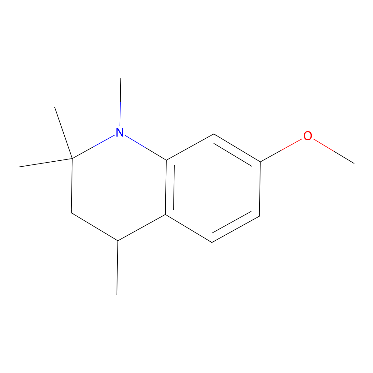 7-Methoxy-1,2,2,4-tetramethyl-1,2,3,4-tetrahydroquinoline molecular structure, CAS 41381-74-2