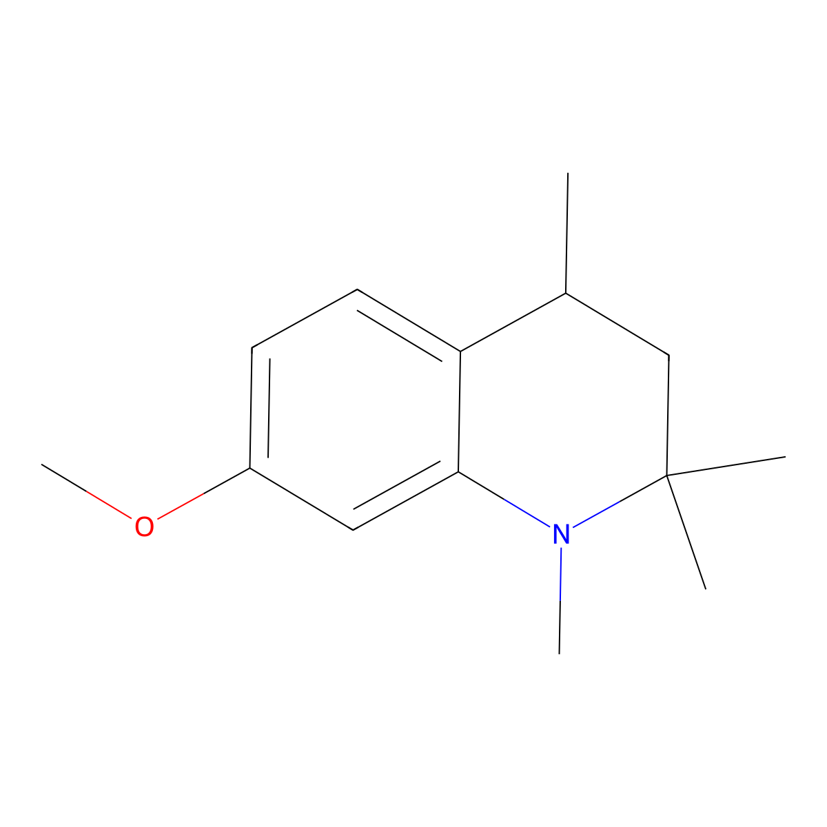 7-Methoxy-1,2,2,4-tetramethyl-1,2,3,4-tetrahydroquinoline molecular structure, CAS 41381-74-2