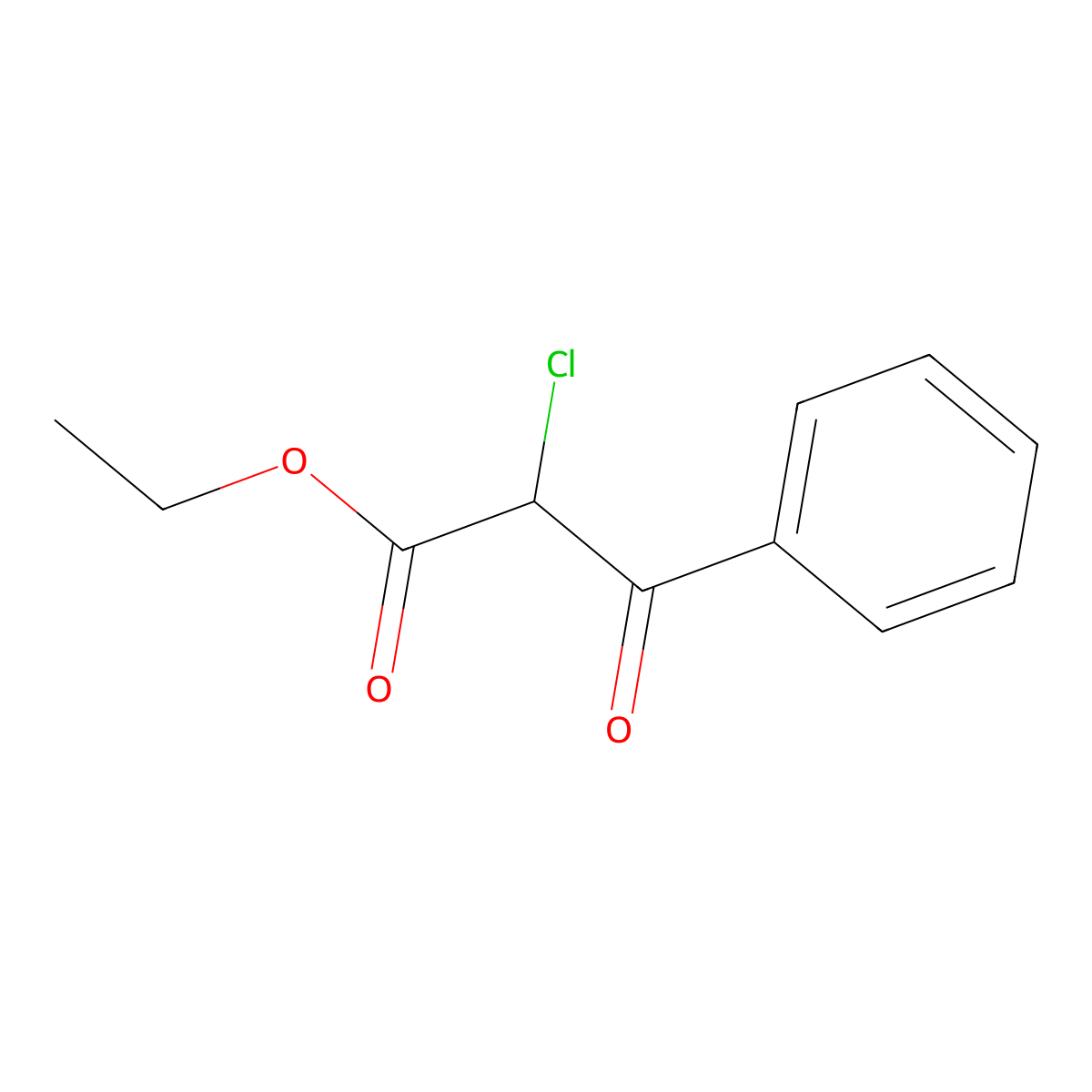 Ethyl 2-chloro-3-oxo-3-phenylpropanoate molecular structure, CAS 41381-97-9