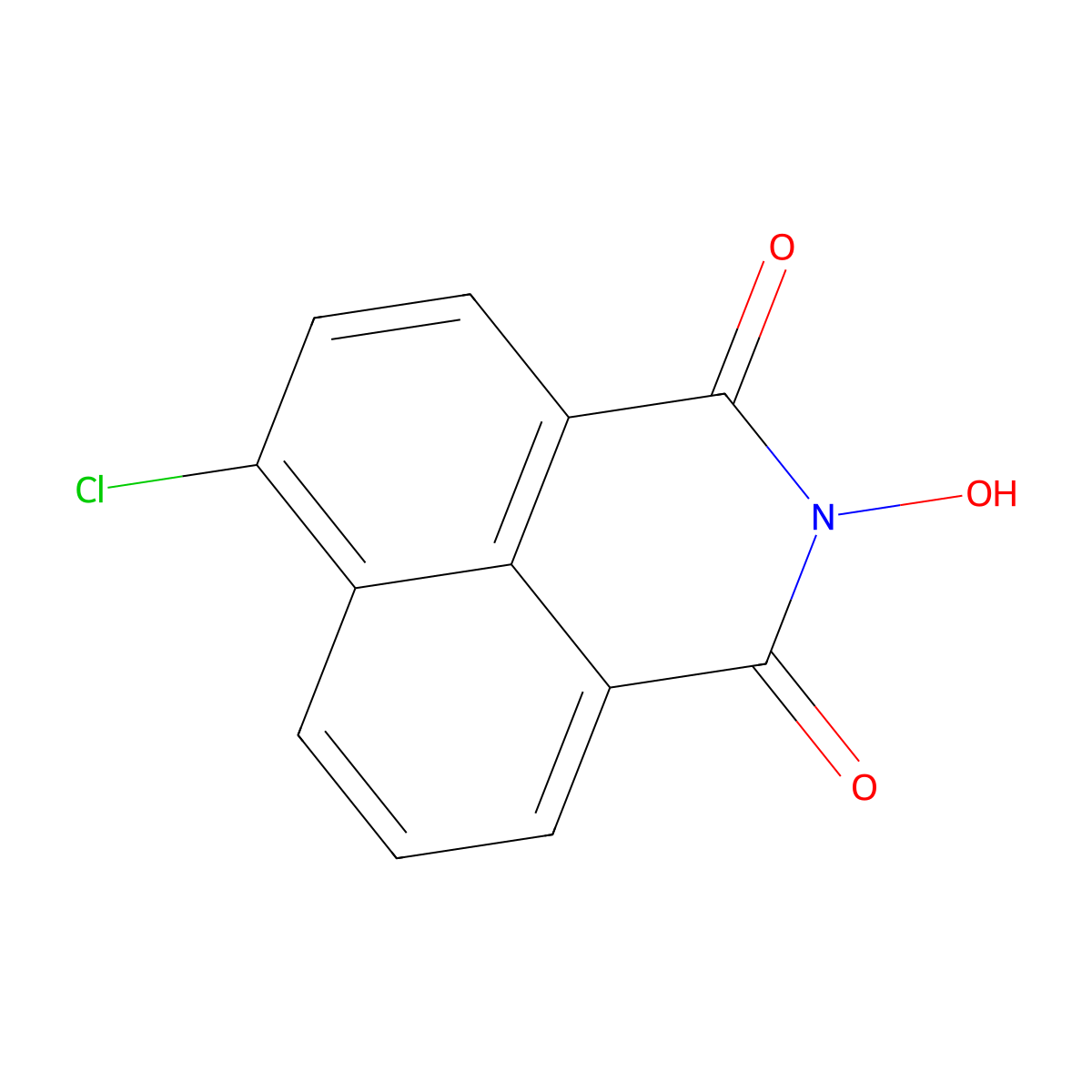 6-chloro-2-hydroxy-1H-benzo[de]isoquinoline-1,3(2H)-dione molecular structure, CAS 41382-15-4