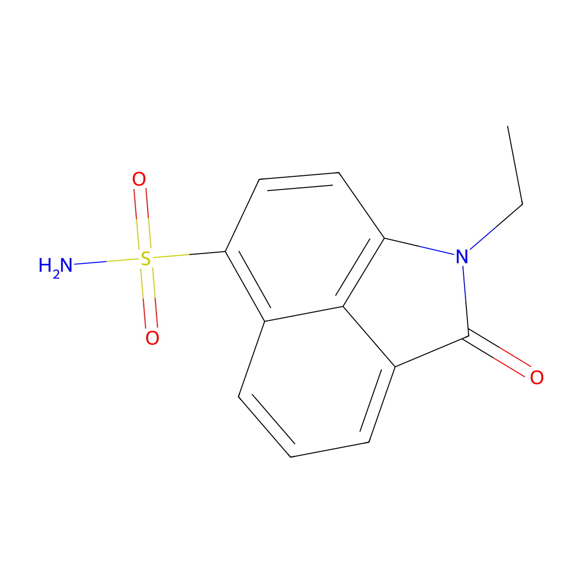 1-Ethyl-2-oxo-1,2-dihydrobenzo[cd]indole-6-sulfonamide molecular structure, CAS 41382-41-6