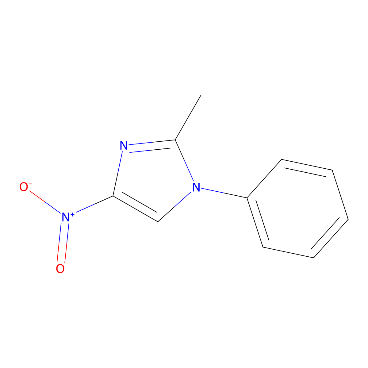 2-methyl-4-nitro-1-phenyl-1H-imidazole molecular structure, CAS 41384-82-1