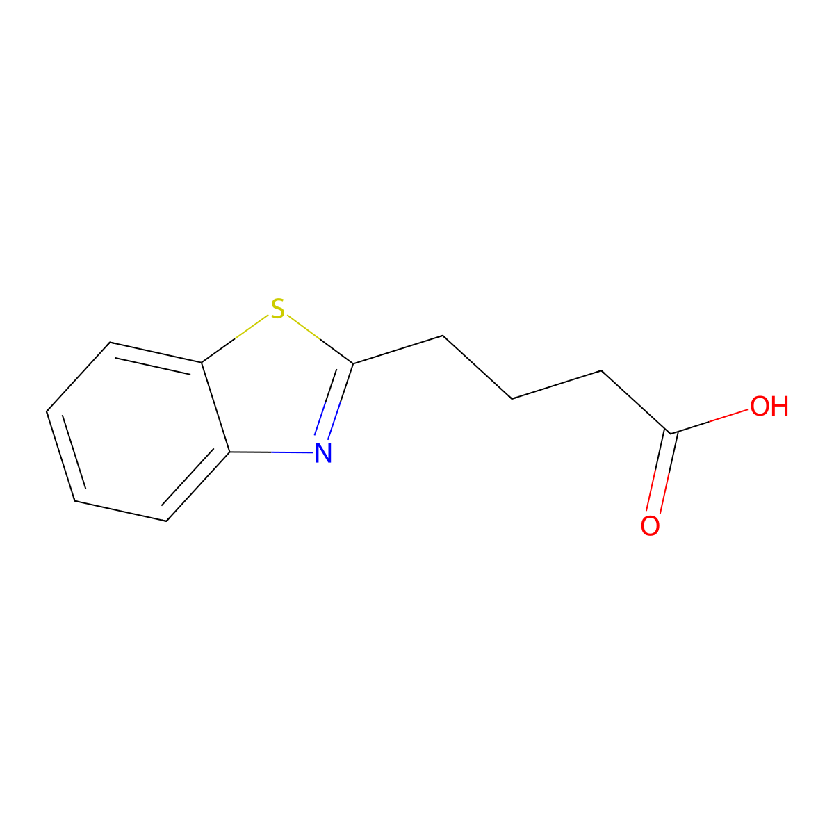 4-(1,3-Benzothiazol-2-yl)butanoic acid molecular structure, CAS 41387-91-1