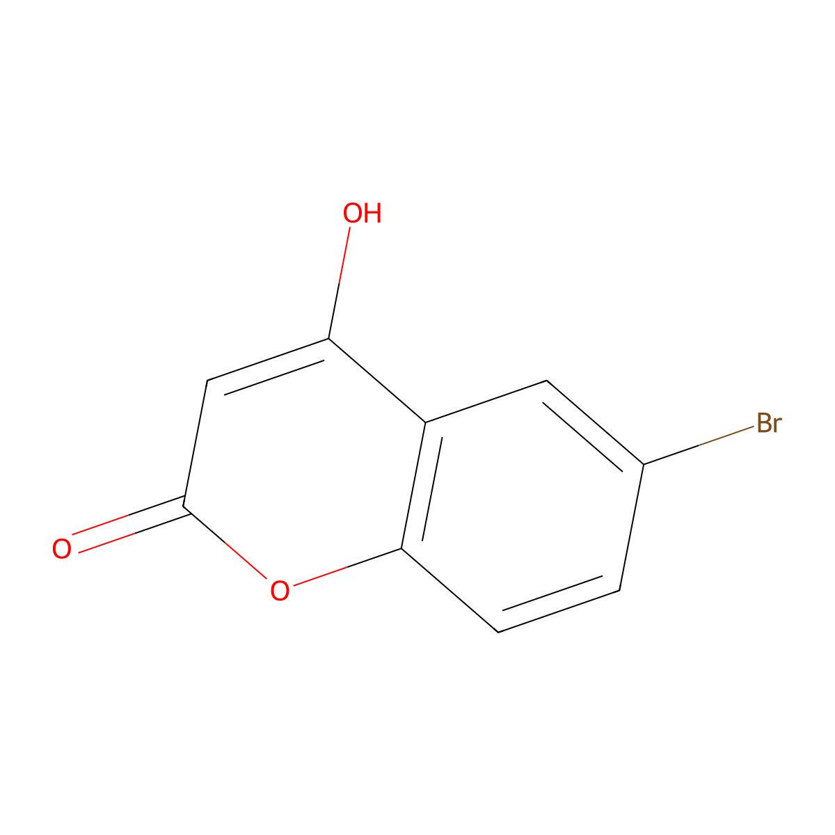 6-Bromo-4-hydroxycoumarin molecular structure, CAS 4139-61-1