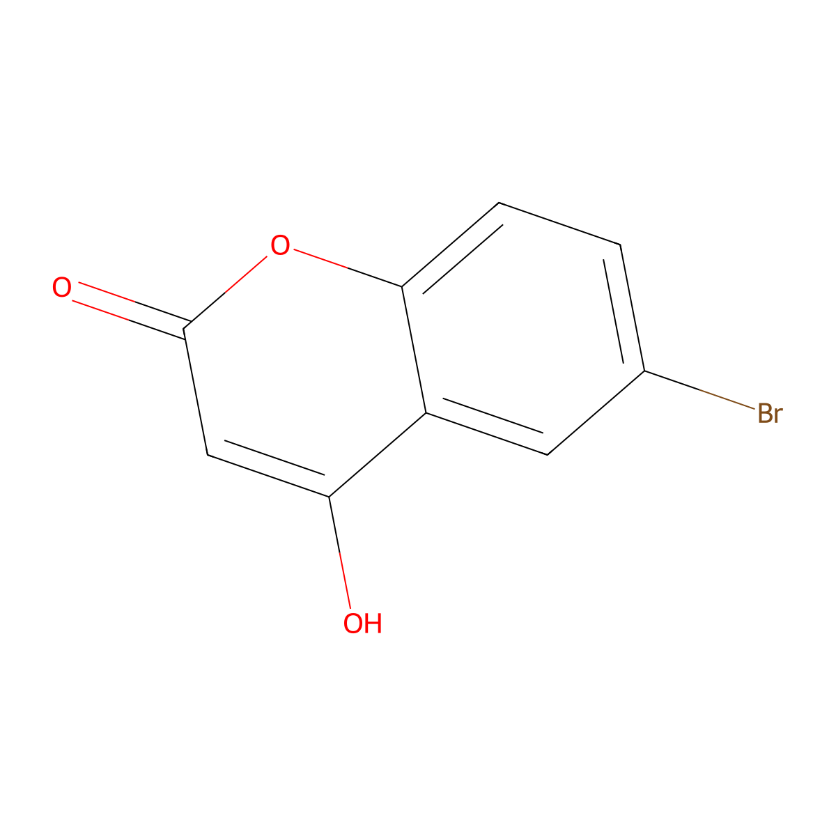6-Bromo-4-hydroxycoumarin molecular structure, CAS 4139-61-1