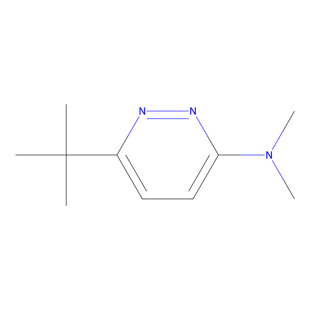 6-Tert-butyl-N,N-dimethylpyridazin-3-amine molecular structure, CAS 41398-43-0