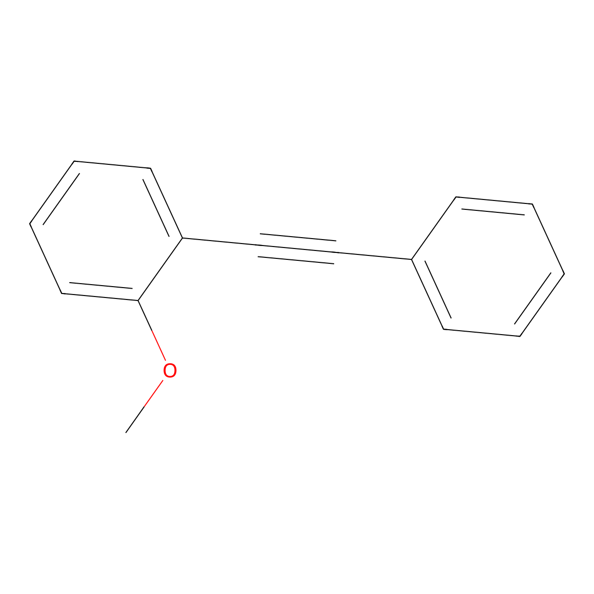 1-Methoxy-2-(phenylethynyl)benzene molecular structure, CAS 41398-67-8