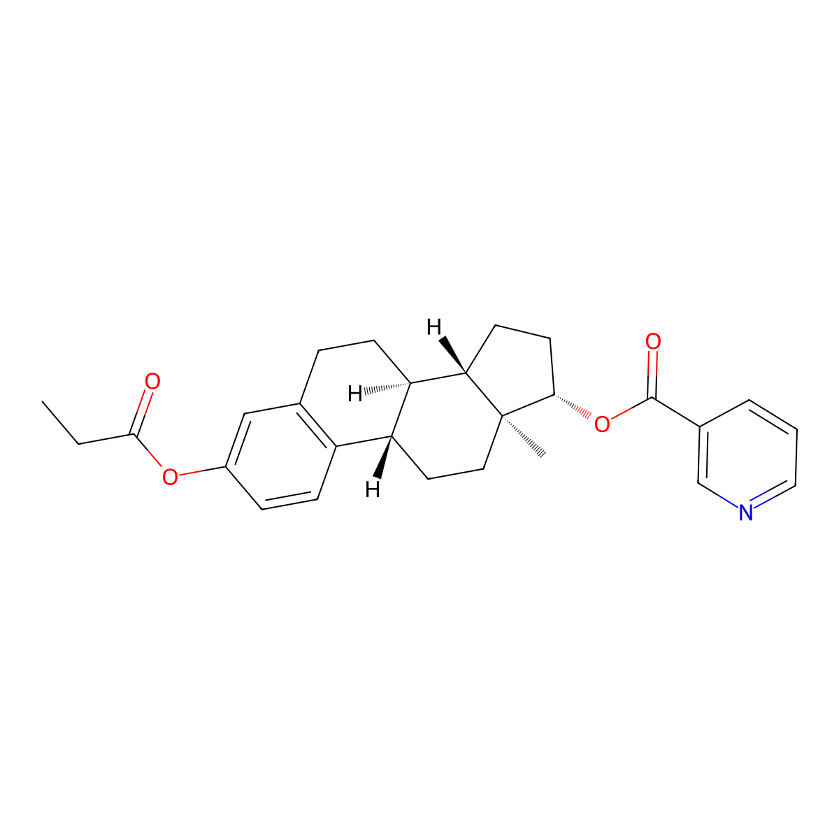 Estrapronicate molecular structure, CAS 4140-20-9