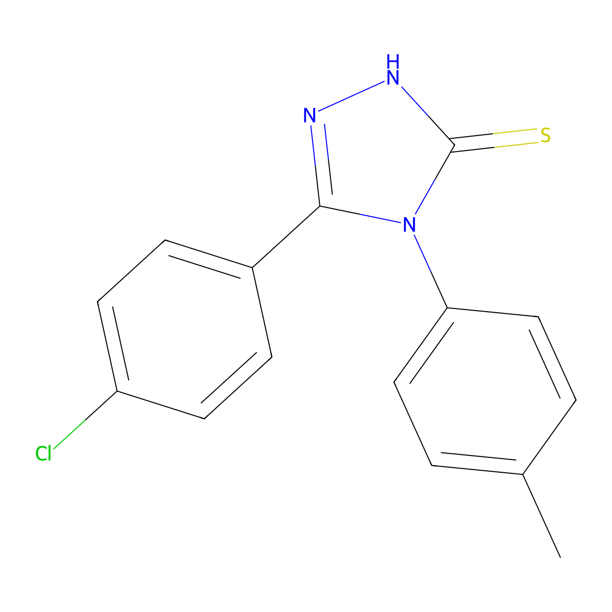 5-(4-Chlorophenyl)-4-(4-methylphenyl)-4h-1,2,4-triazole-3-thiol molecular structure, CAS 41401-15-4