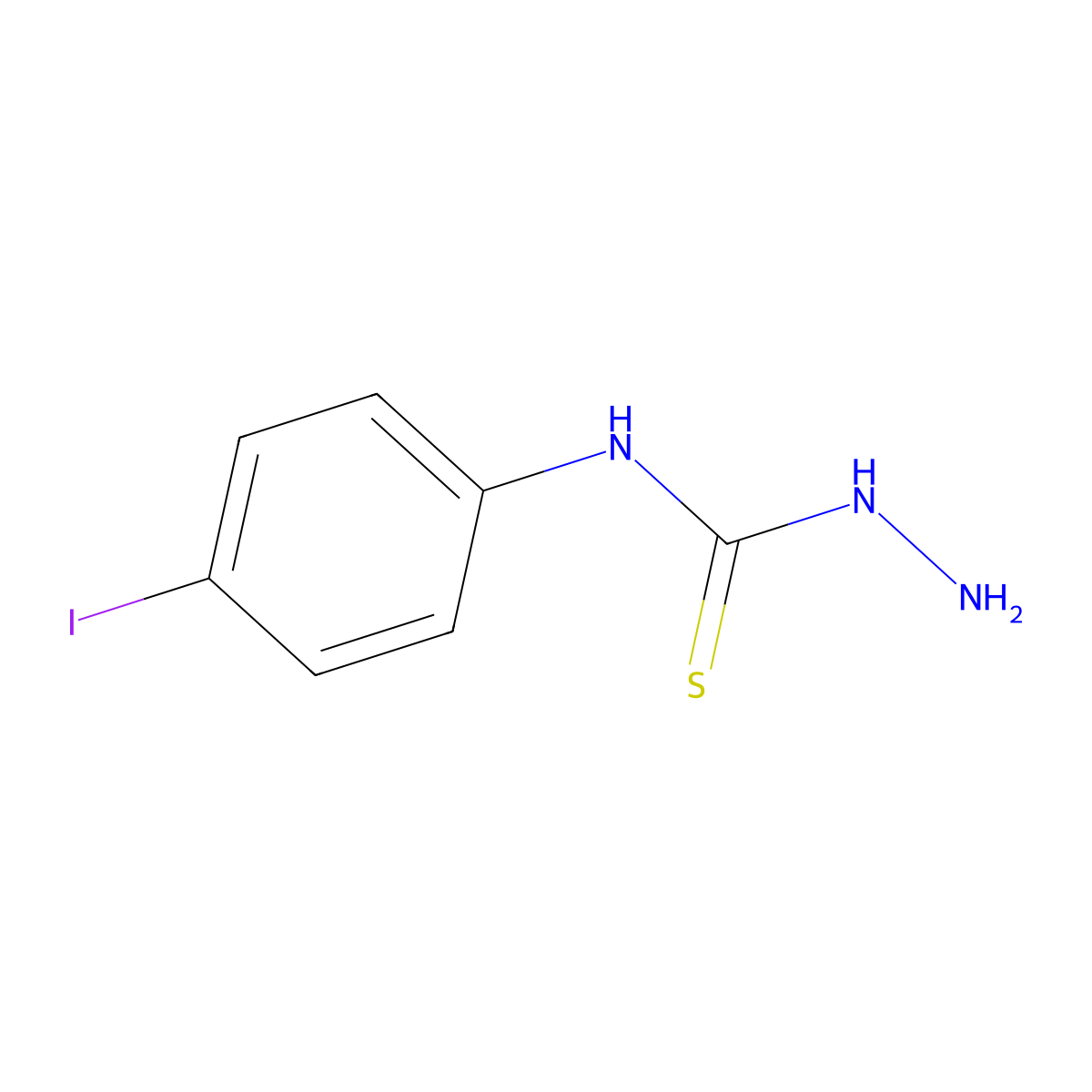 4-(4-Iodophenyl)-3-thiosemicarbazide molecular structure, CAS 41401-36-9