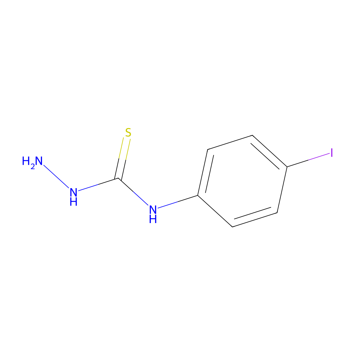 4-(4-Iodophenyl)-3-thiosemicarbazide molecular structure, CAS 41401-36-9