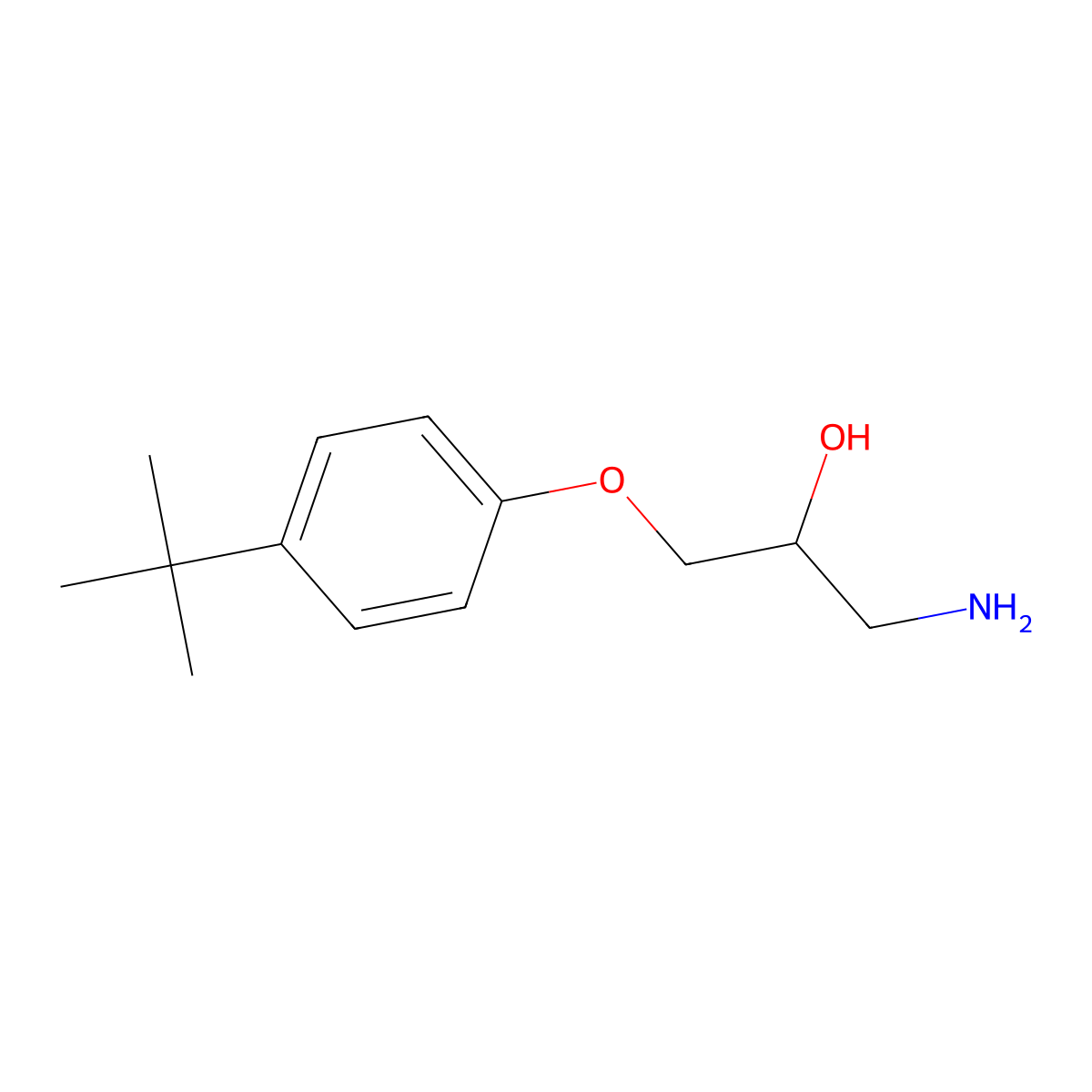 1-Amino-3-(4-tert-butyl-phenoxy)-propan-2-ol molecular structure, CAS 41403-84-3