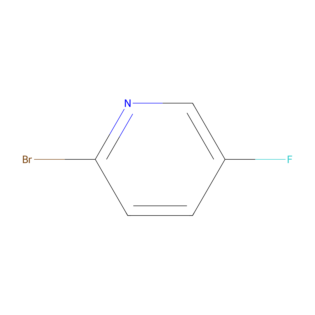 2-Bromo-5-fluoropyridine molecular structure, CAS 41404-58-4