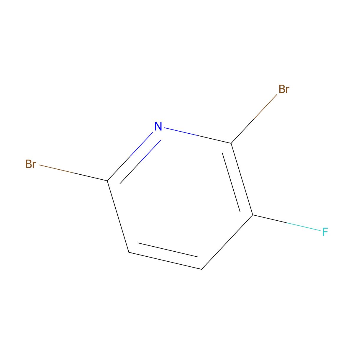 2,6-Dibromo-3-fluoropyridine molecular structure, CAS 41404-59-5