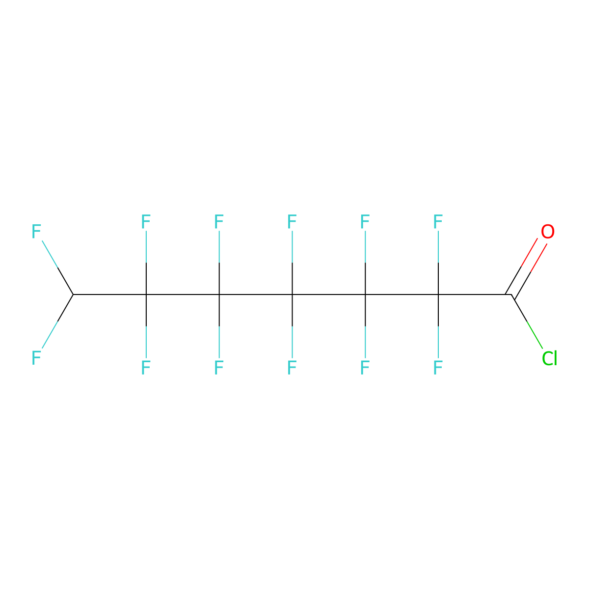 7H-Perfluoroheptanoyl chloride molecular structure, CAS 41405-35-0