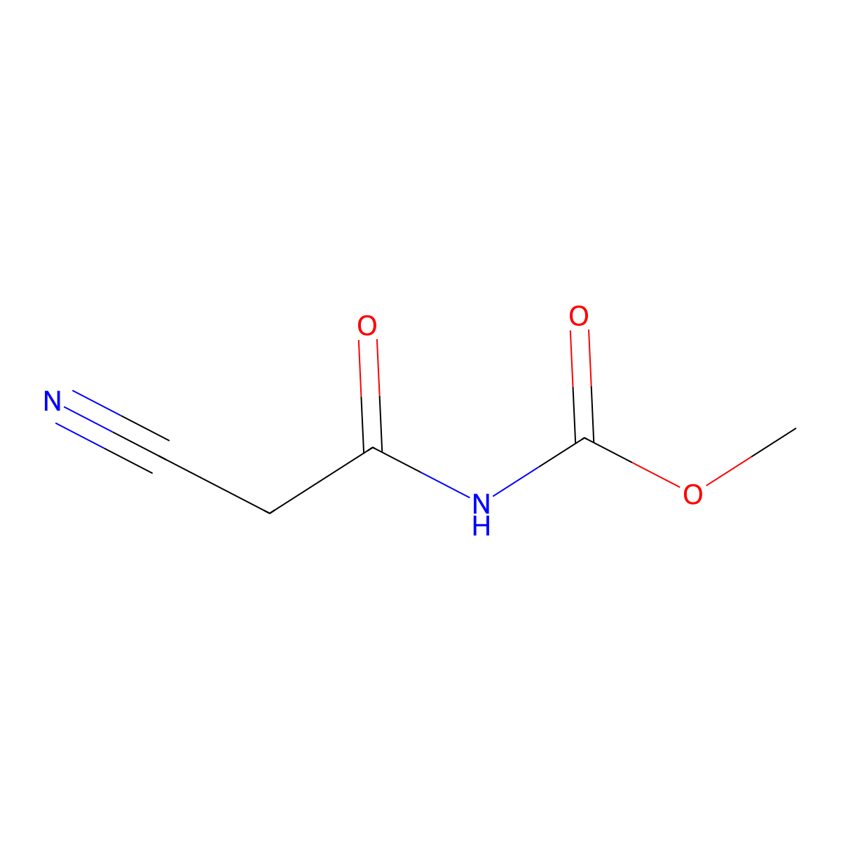 methyl N-(2-cyanoacetyl)carbamate molecular structure, CAS 41406-57-9