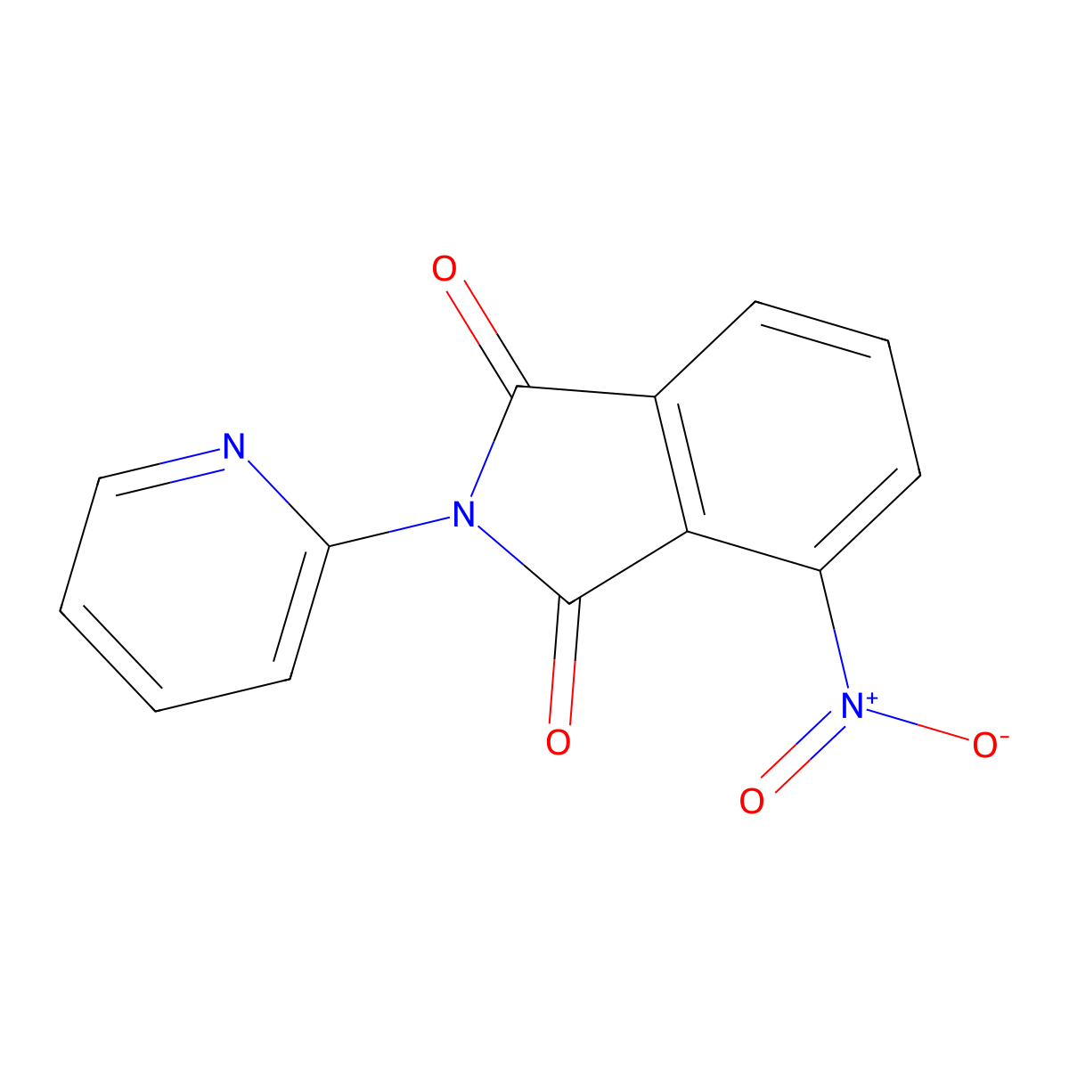 4-Nitro-2-pyridin-2-ylisoindole-1,3-dione molecular structure, CAS 41406-69-3