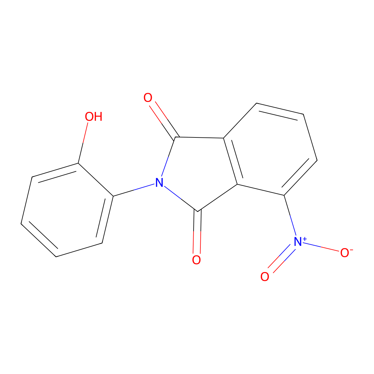 2-(2-hydroxyphenyl)-4-nitro-1H-isoindole-1,3(2H)-dione molecular structure, CAS 41406-70-6