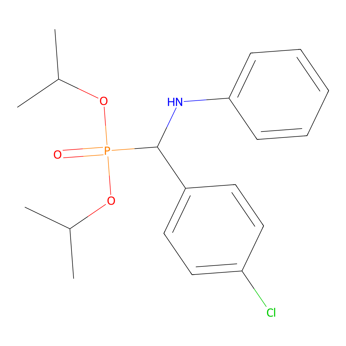N-[(4-chlorophenyl)-di(propan-2-yloxy)phosphorylmethyl]aniline molecular structure, CAS 41408-95-1