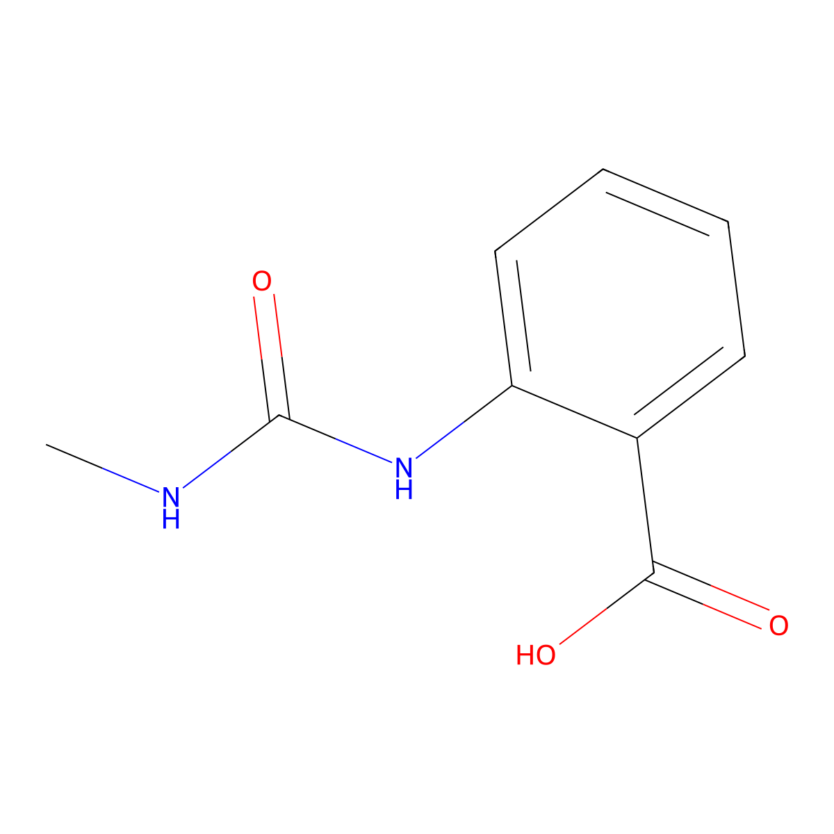 2-(3-Methylureido)benzoic acid molecular structure, CAS 4141-12-2