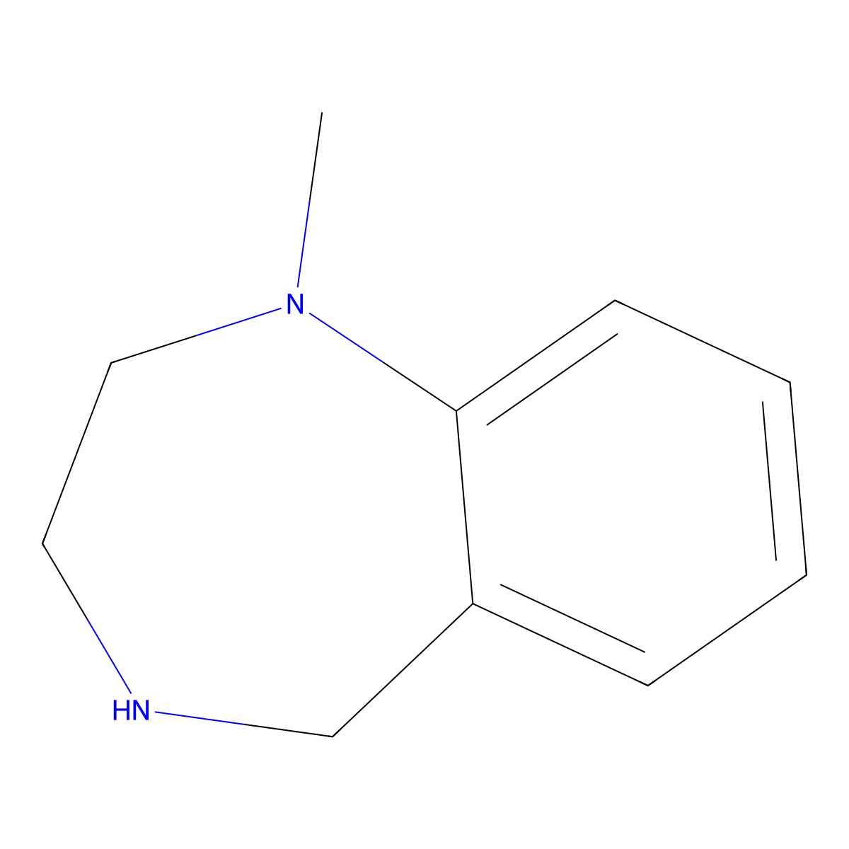 2,3,4,5-Tetrahydro-1-methyl-1H-1,4-benzodiazepine molecular structure, CAS 4141-14-4