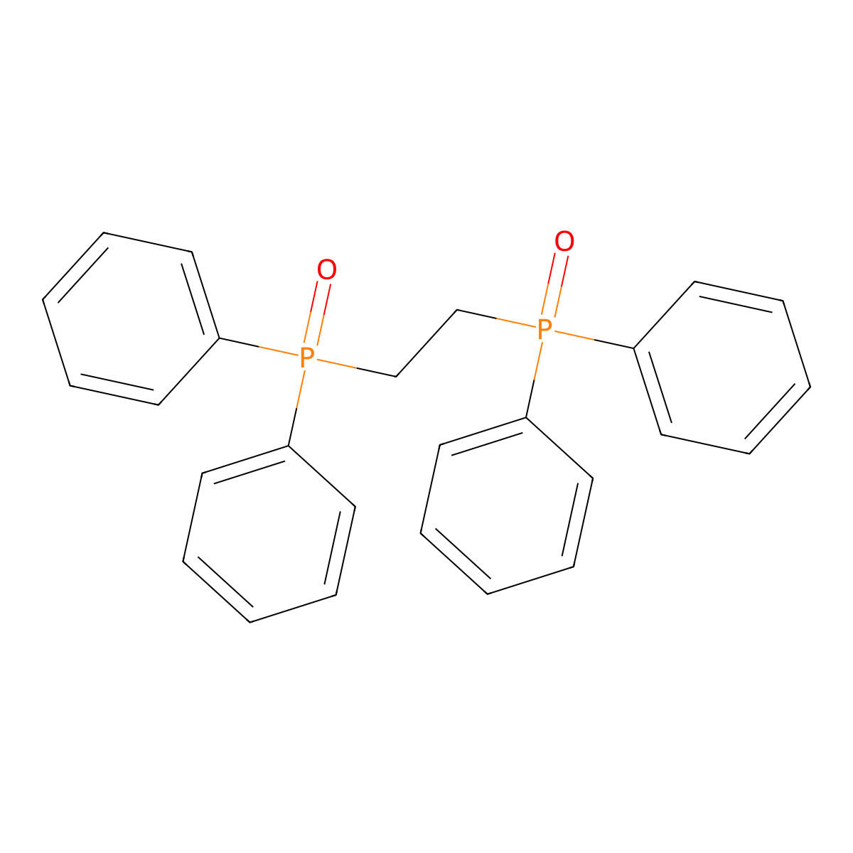 Ethane-1,2-diylbis(diphenylphosphine oxide) molecular structure, CAS 4141-50-8
