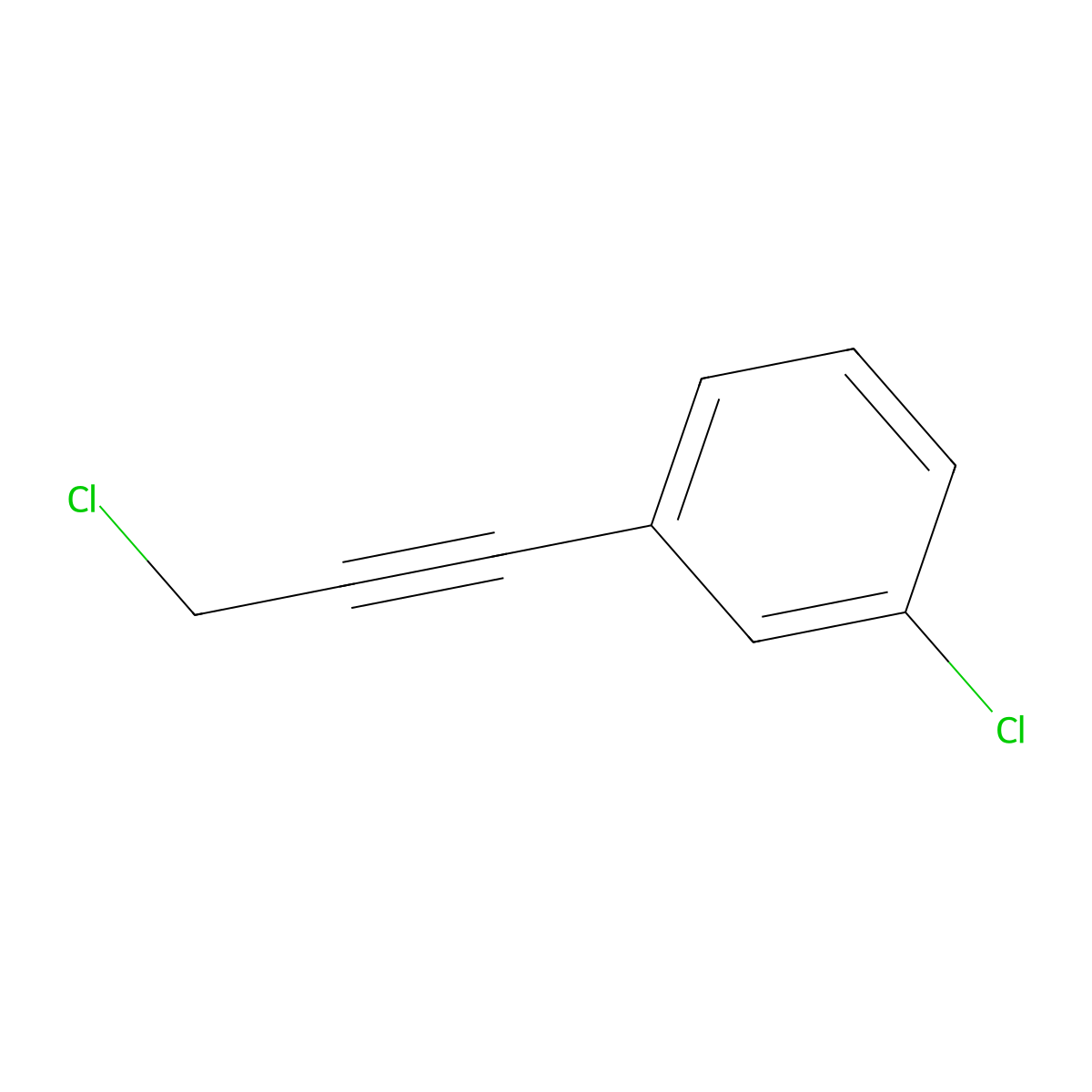 1-Chloro-3-(3-chloroprop-1-yn-1-yl)benzene molecular structure, CAS 41412-81-1